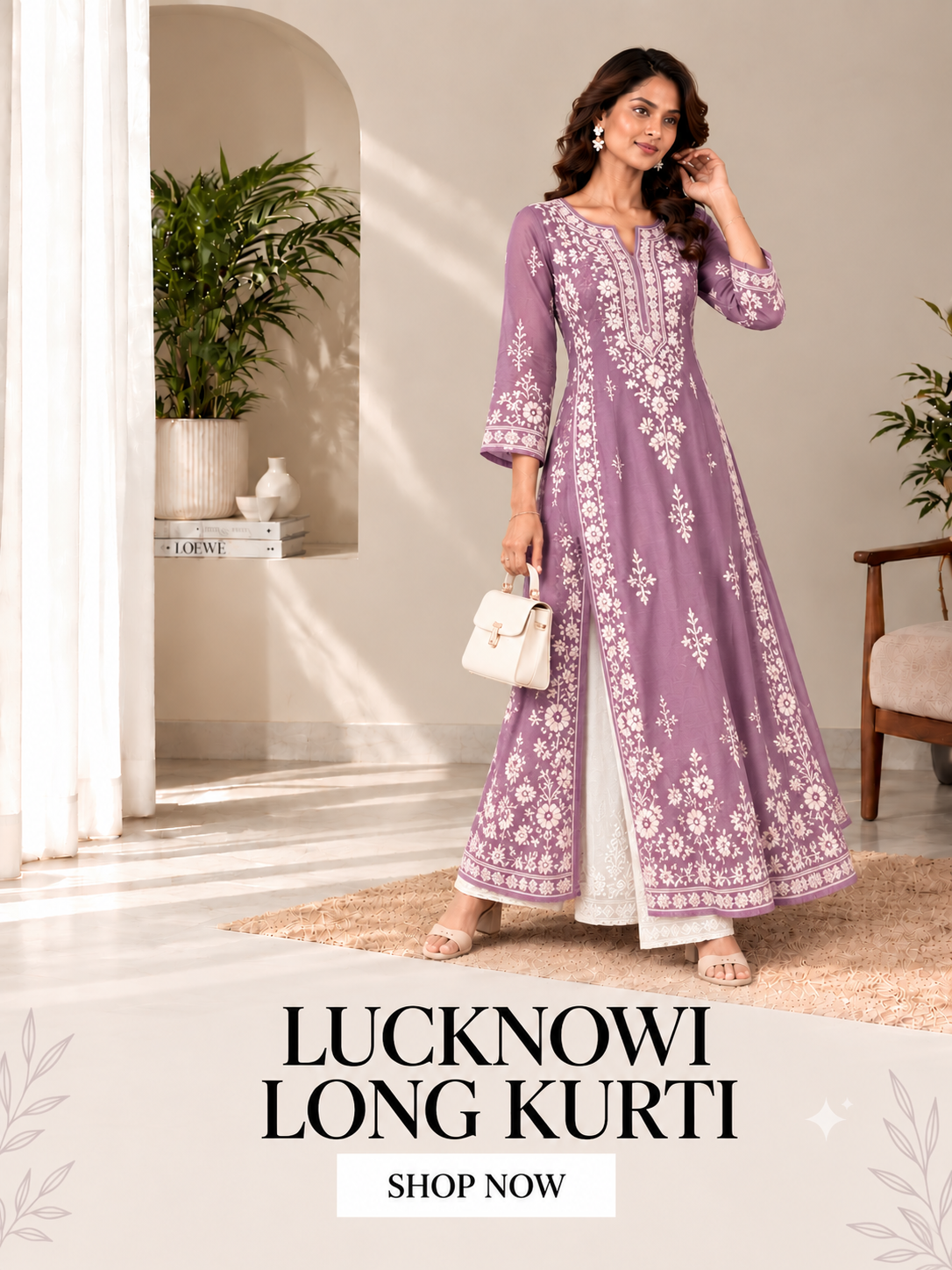 Lucknowi long kurti